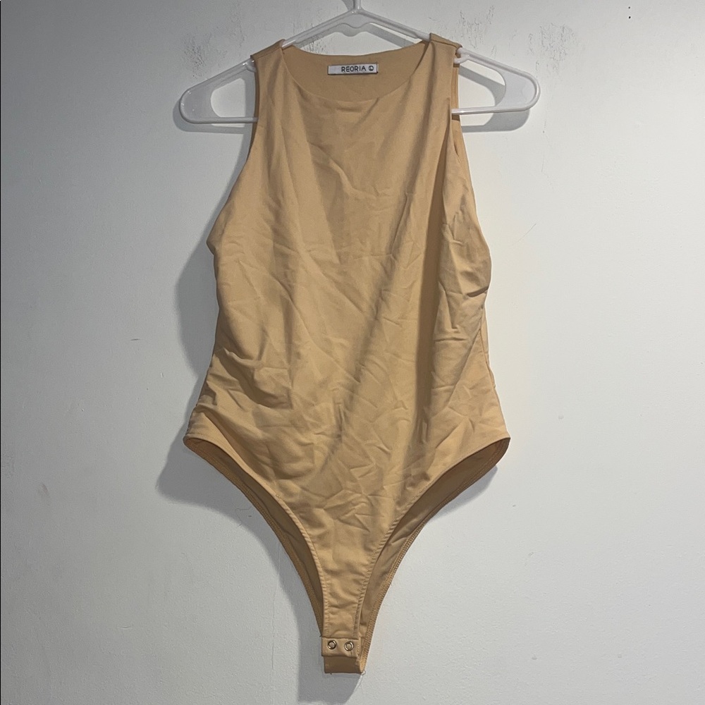 REORIA High neck cream colored bodysuit